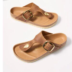 Birkenstock Gizeh Cognac Big Buckle Thong Sandal Size 39